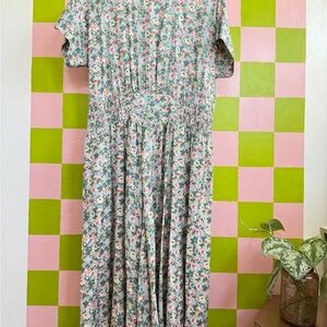 Karin Stevens Floral Short Sleeve Dress